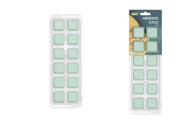 Форма для льоду з кришкою ARDESTO Fresh, 26х9.5х3.5см, силікон, пластик, зелений