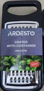 Тертка з контейнером ARDESTO Gemini, 13.5см, нержавіюча сталь, пластик, чорний