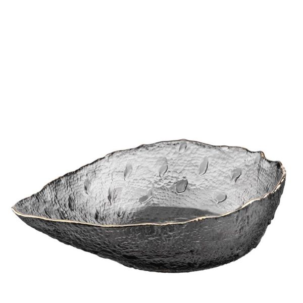 Салатник ARDESTO Leaf, 17.5см, скло, сірий