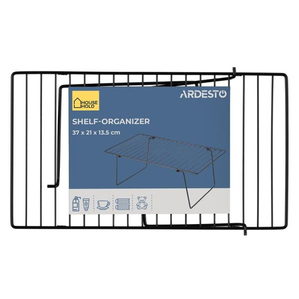Полиця-органайзер ARDESTO 37x21x13.5см, метал, чорний
