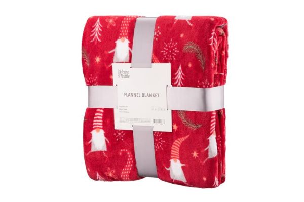Плед ARDESTO Flannel, 160х200см, 100% поліестер, гноми