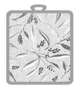 Прихватка ARDESTO Grey leaves 18х20см, 100% поліестер, cірий