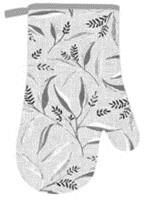 Рукавичка ARDESTO Grey leaves 18х30см, 100% поліестер (верх), 100% бавовна (низ), cірий