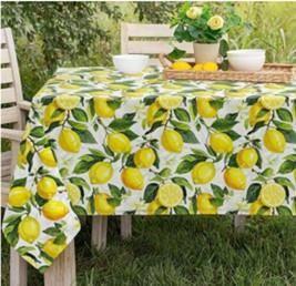 Скатертина ARDESTO Sicilian lemons 120х140см, 100% поліестер, зелений