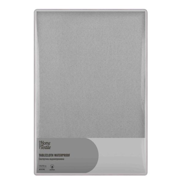 Скатертина ARDESTO Waterproof 120х140см, 100% поліестер, сірий