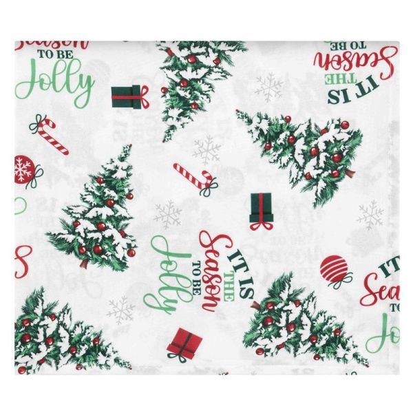 Скатертина ARDESTO Christmas Tree 140х180см, 100% поліестер, зелений