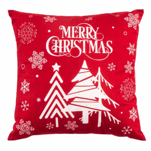 Подушка декор. ARDESTO Christmas 45х45см, 100% поліестер, червоний
