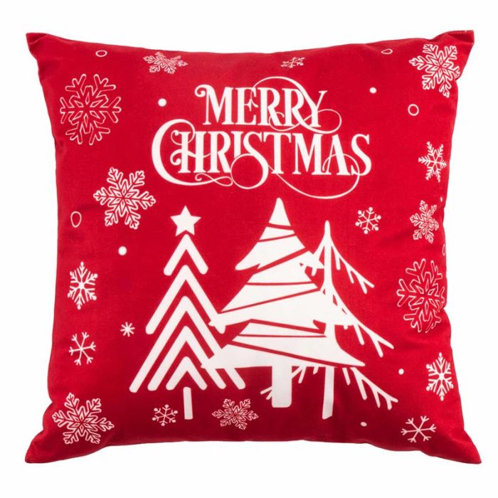 Подушка декор. ARDESTO Christmas 45х45см, 100% поліестер, червоний