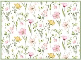 Килимок для сушіння посуду ARDESTO Spring flowers 38x51см, 100% поліестер, білий