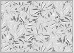 Килимок для сушіння посуду ARDESTO Grey leaves 38x51см, 100% поліестер, cірий
