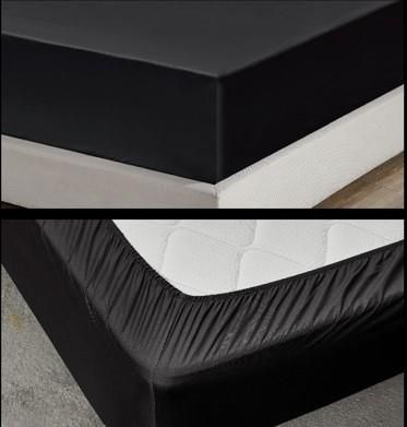 Простирадло на резинці ARDESTO Mix&Match Premium, 180x200+30см, 100% бавовна, сатин, чорний
