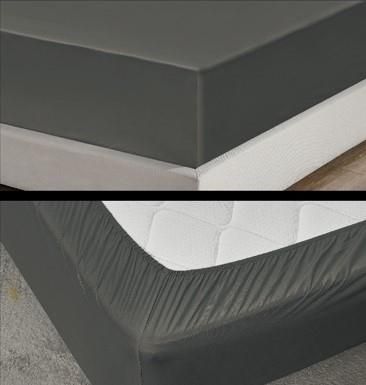 Простирадло на резинці ARDESTO Mix&Match Premium, 180x200+30см, 100% бавовна, сатин, сірий