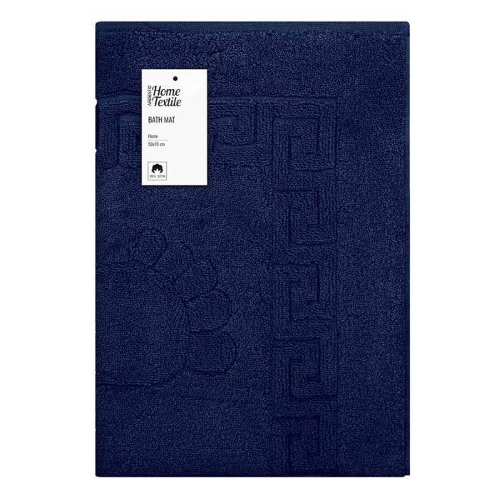 Килимок для ніг махровий ARDESTO Home 50х70см, 100% бавовна, синій темний