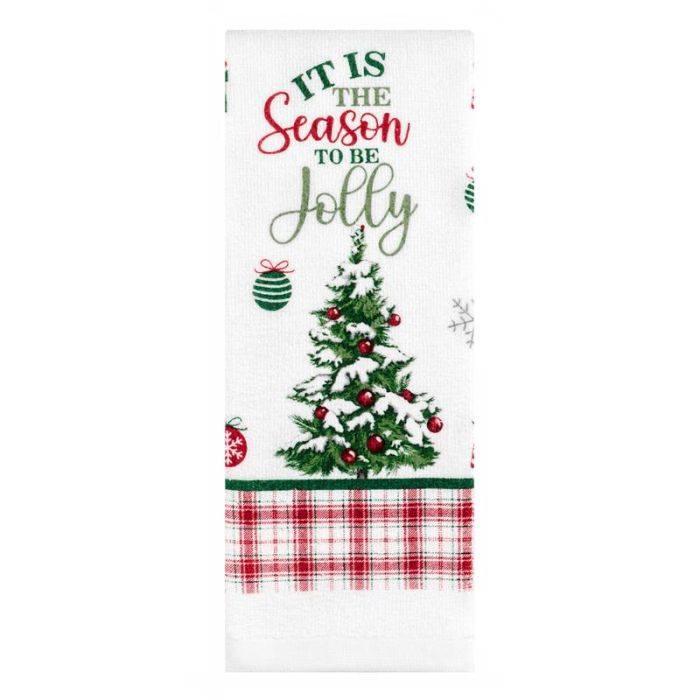 Набір рушничків для кухні ARDESTO Christmas Tree 38х63см, 2шт, 100% бавовна, зелений
