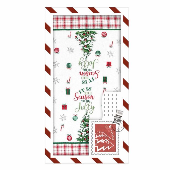 Подарунковий набір рушничків в коробці ARDESTO Christmas Tree 38х63см, 2шт, 100% бавовна, зелений
