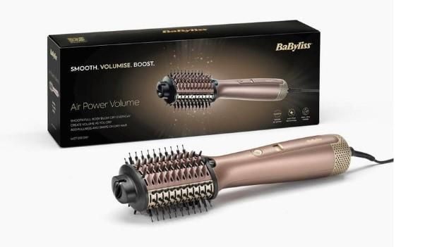 Фен-щітка Babyliss Air Power Volume, 1000Вт, 2 режими, дифузор, іоніз-я, хол. обдув, кераміка, рожевий