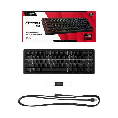 Клавіатура механічна HyperX Alloy Origins 2 65key, Red, USB-A, Hot-Swap, EN/UA, RGB, чорний