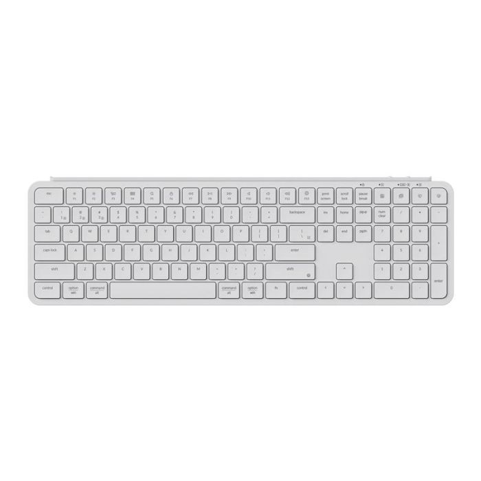 Клавіатура мембрана Keychron B6 Pro, USB/WL/BT, ivory white