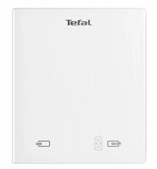 Ваги Tefal кухонні Essential, 5кг, AAAx2 в комплекті, скло, білий