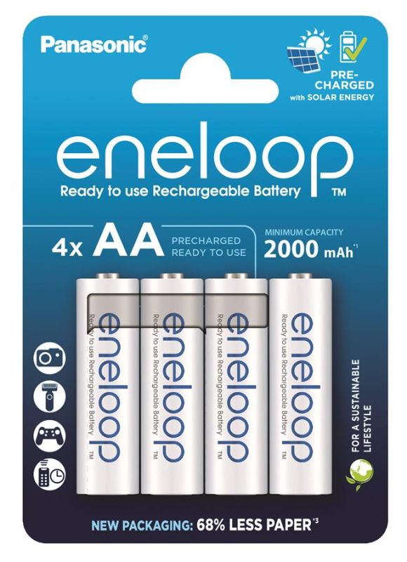 Акумулятор Panasonic Eneloop NI-MH  AA 2000 мАг, 4 шт.