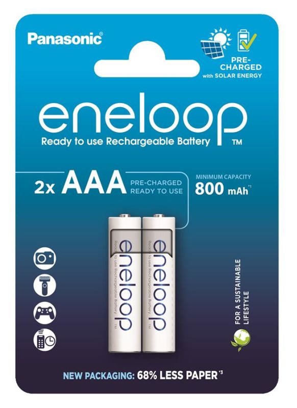Акумулятор Panasonic Eneloop NI-MH  AAA 800 мАг, 2 шт.