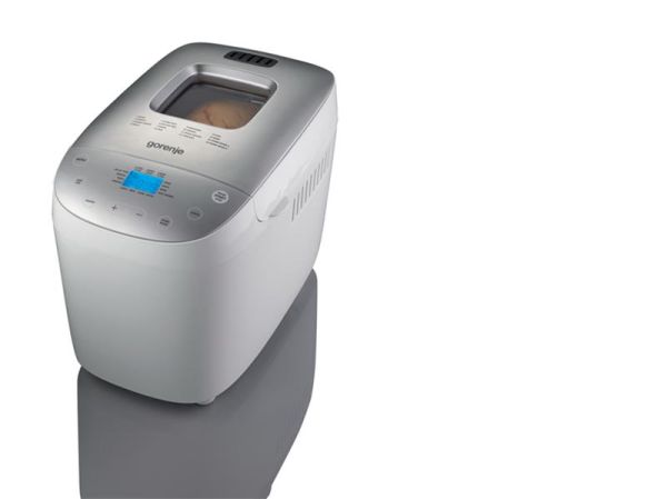 Хлібопічка Gorenje 850Вт, програм-1.6, макс.вага - 1.6кг, форма прямокутник, пластик, сірий