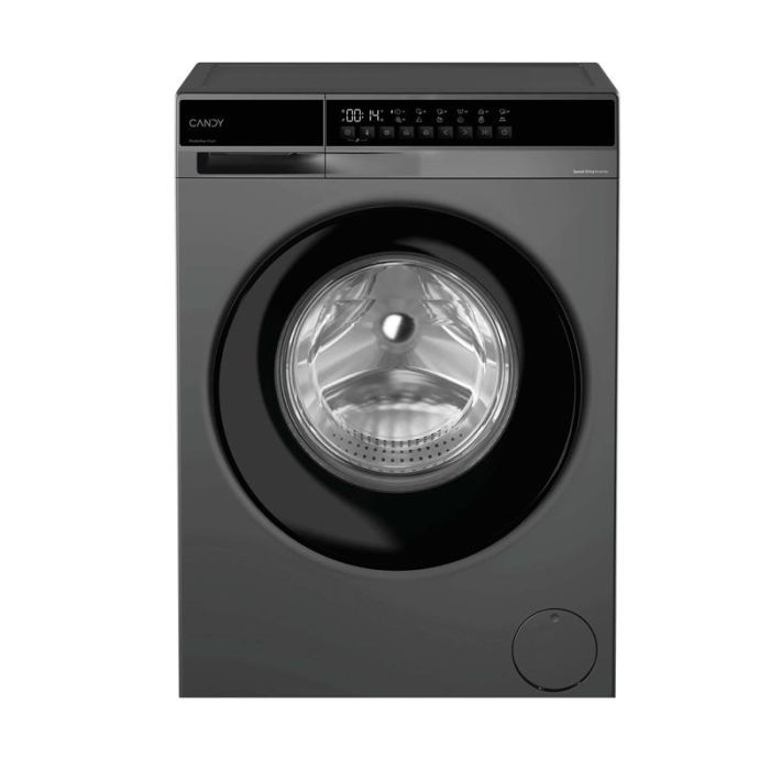 Пральна машина Candy ProWash 550 фронтальна, 8кг, 1400, A, 42.7см, дисплей, пара, інвертор, люк чорний, cріблястий