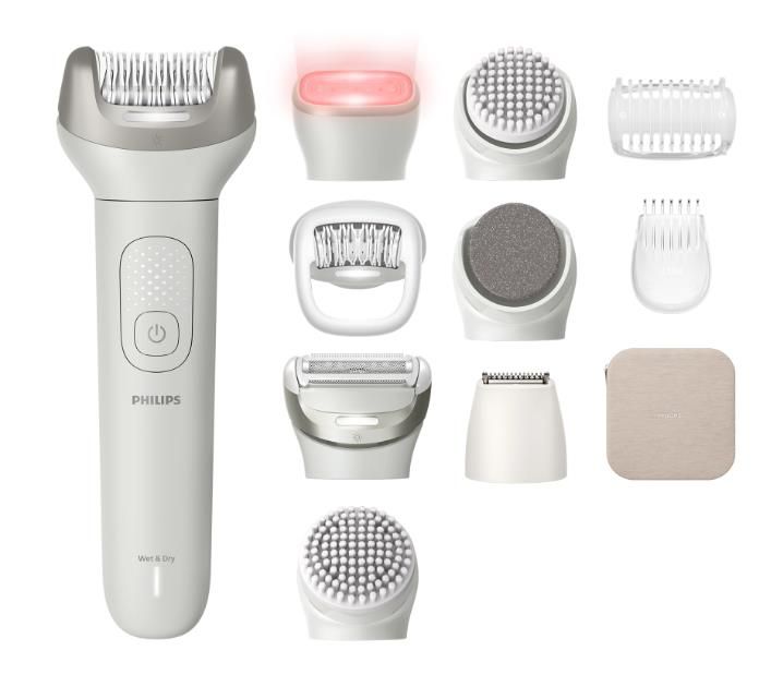 Епілятор Philips Series 6100 дисковий, аккумул., волог.+сух.