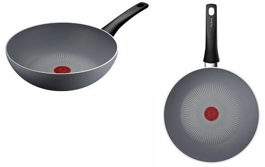Сковорода ВОК Tefal Halo, 28см, алюміній, бакеліт, сірий