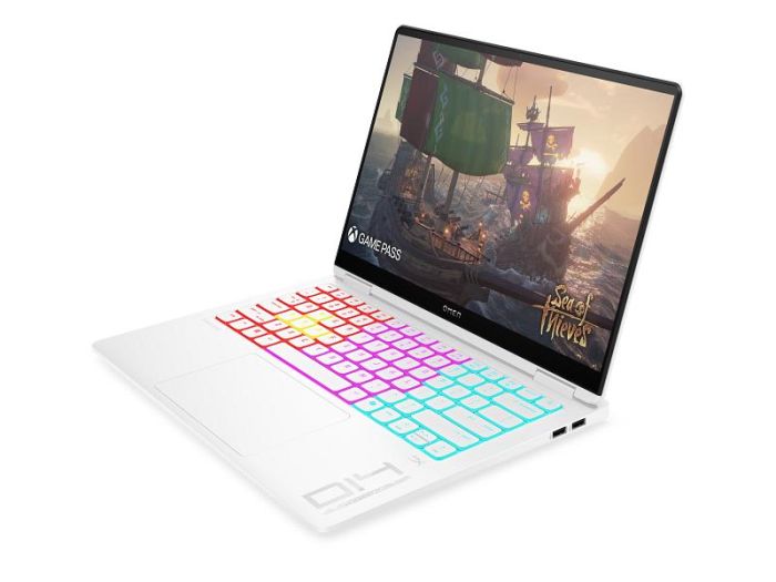 Ноутбук HP OMEN Transcend 14-fb1014ua 14" 3K OLED, Intel U7-255H, 32GB, F2TB, NVD5060-8, DOS, білий