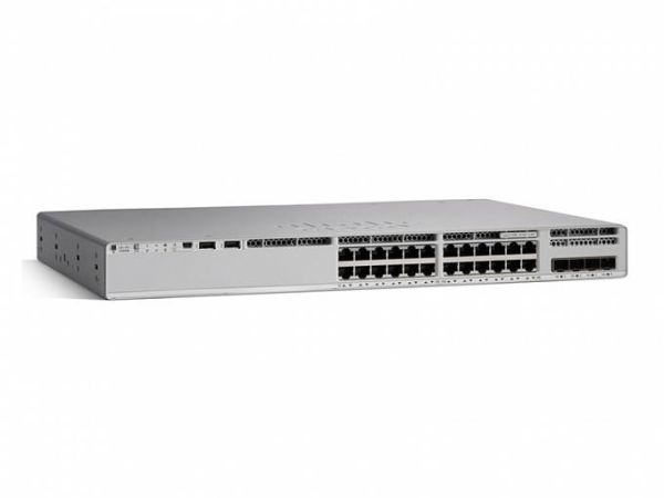 Комутатор Cisco Catalyst 9200L 24-port PoE+, 4 x 10G, Network Essentials