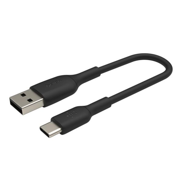 Кабель Belkin USB-A > USB-C заряджання/синхронізації 15Вт, 0.15м, PVC, чорний