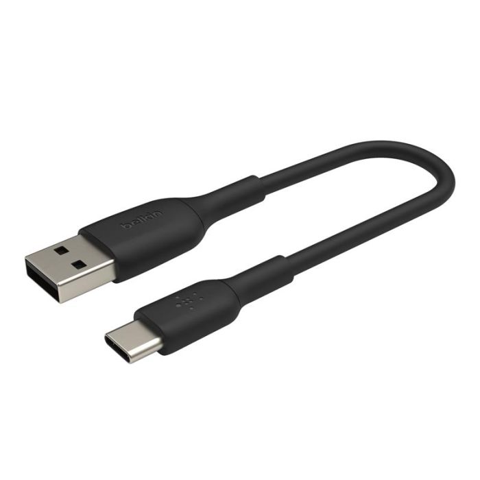 Кабель Belkin USB-A > USB-C заряджання/синхронізації 15Вт, 0.15м, PVC, чорний