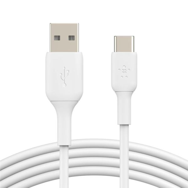 Кабель Belkin USB-A > USB-C заряджання/синхронізації 15Вт, 1м, PVC, білий