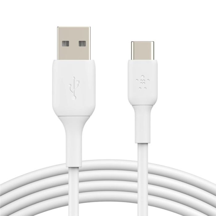 Кабель Belkin USB-A > USB-C заряджання/синхронізації 15Вт, 1м, PVC, білий