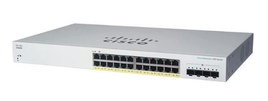 Комутатор Cisco CBS220 24хGE, PoE, 4x1G SFP, Smart