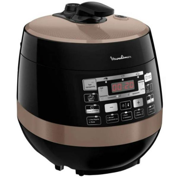 Мультиварка-скороварка Moulinex Quickchef, 1000Вт, чаша-5л, сенсорне керув., пластик, чорний