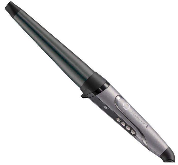 Плойка Remington ProLuxe, конусна, темп.режимів-9, D-19-32mm, 130-210С, кераміка, сріблястий