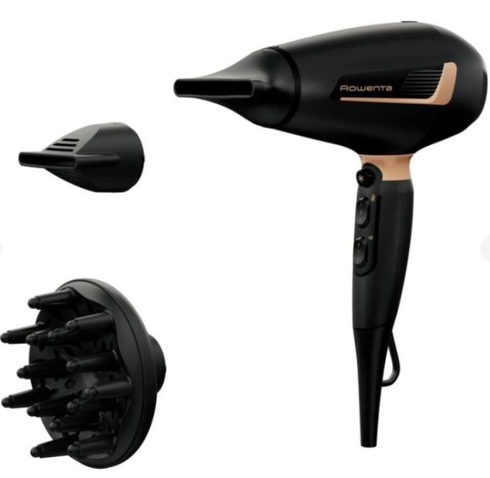 Фен Rowenta Pro Expert, 2200Вт, 3 режими, іоніз-я, дифузор, 2 концентратора, хол. обдув, чорний