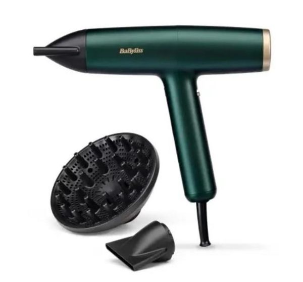 Фен Babyliss Air Power Pro, 1700Вт, 3 режими, дифузор, іоніз-я, хол. обдув, зелений