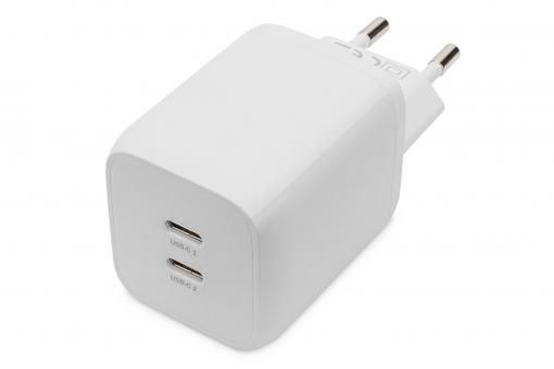 Зарядний пристрій DIGITUS 2хUSB-C, 65W, GaN