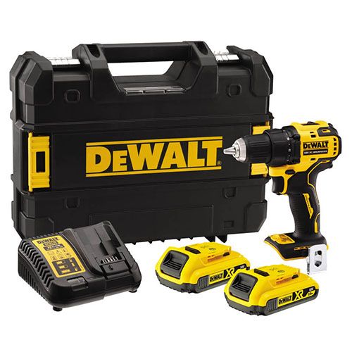 Дриль-шурупокрут DeWalt XR Li-Ion 18В акб 2х2А·год 65Нм 450-1650об/хв патрон 13мм кейс додаткова рукоятка 1.1кг
