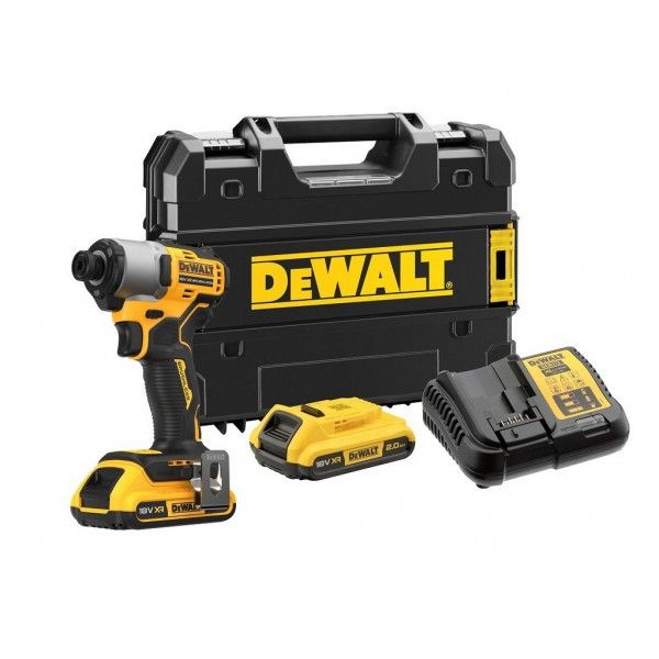 Шурупокрут ударний акумуляторний DeWalt XR Li-Ion 18В акб 2х2А·год 192Нм 3200об/хв 4200уд/хв кейс TSTAK, ЗП 0.88кг