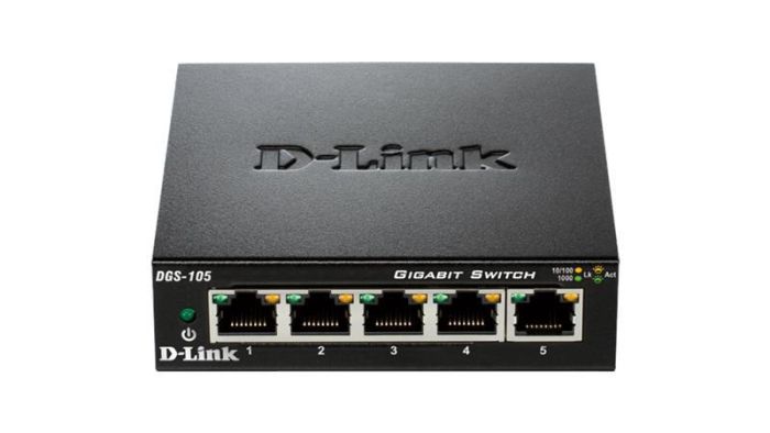 Комутатор D-Link DGS-105 5xGE, Некерований