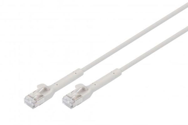 Патч-корд DIGITUS CAT 6a S-FTP, 1.5м, AWG 32/7, Cu, TPE-LSZH, гнучкий, сірий
