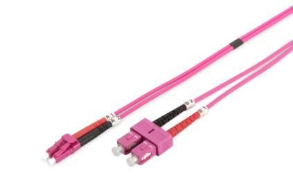Патч-корд волоконно-оптичний DIGITUS LC/UPC-SC/UPC, 50/125, MM, OM4, duplex, 3м