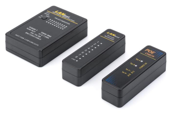 Тестер DIGITUS для мережевих кабелів, RJ45 & BNC