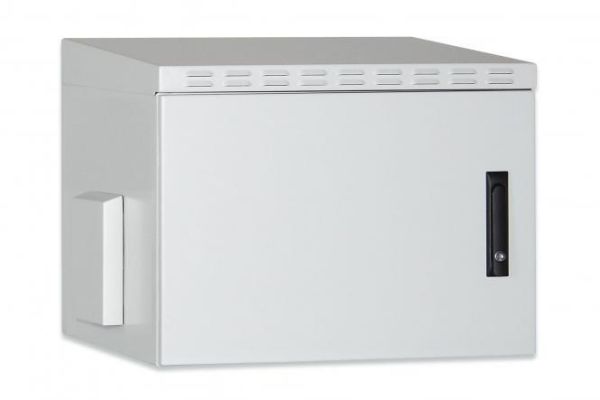 Шафа DIGITUS 19", 12U, вулична, металеві двері, 600x600 мм, 100кг максимально, IP55, сіра