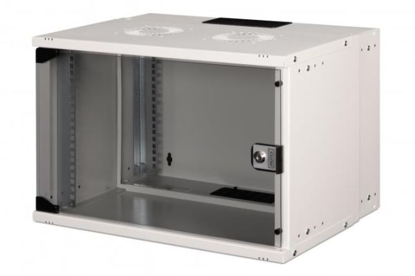 Шафа DIGITUS 19", 7U, SOHO PRO, скляні двері, 540x400 мм, 60кг максимально, сіра