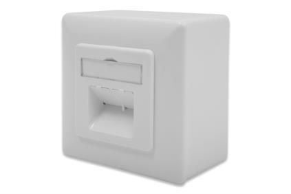 Настінна розетка DIGITUS САТ 6А STP 2xRJ45, 8P8C, для зовнішньої проводки